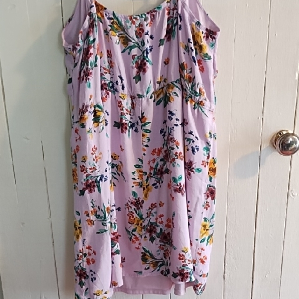 Xhiliration EUC Floral Print Sundress Large Lined, Adjustable Straps. - Picture 6 of 10
